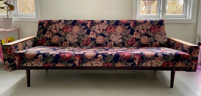 Sofa, velour, 3 pers. , Ukendt, Smuk blomstret sofa med original velour stof. Ingen pletter eller sl