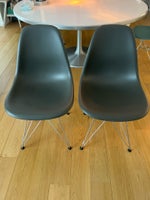 Spisebordsstol, Plast og krom, Eames