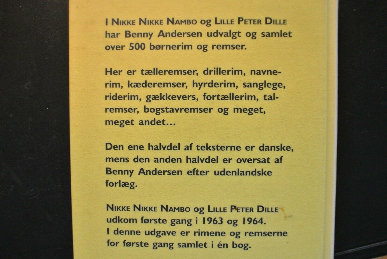 nikke nikke nambo, lille peter dille og andre børn, Af benny andersen. ill. af harry vedøe – dba.dk – og Salg Nyt og Brugt