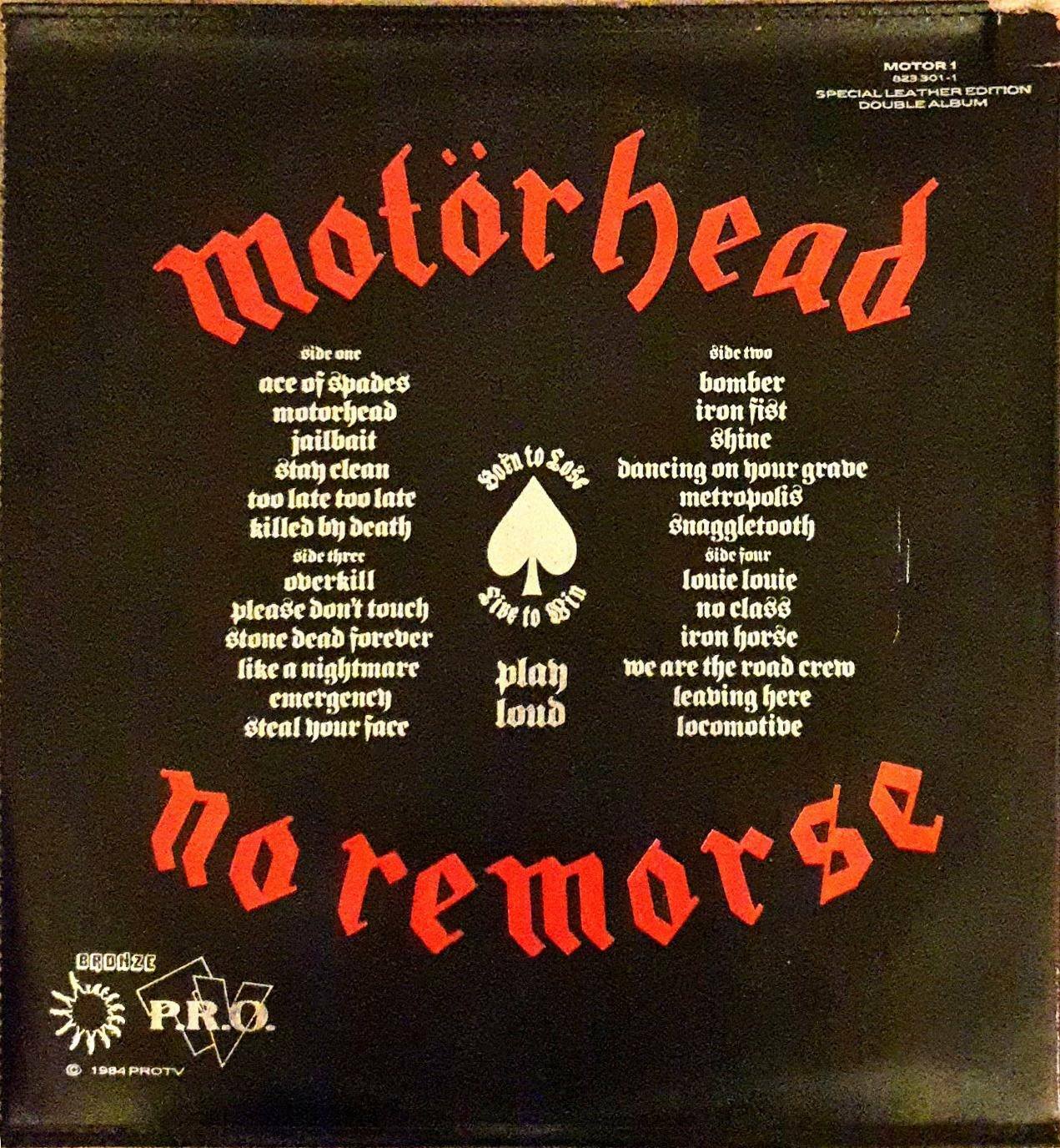 LP, Motorhead, No Remorse – dba.dk – Køb og Salg Nyt og Brugt