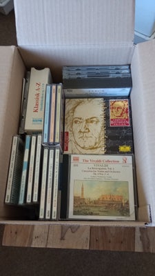 Blandet: Blandet, klassisk, En hel kasse blandet klassisk musik på cd fra div. kunstnere verden over