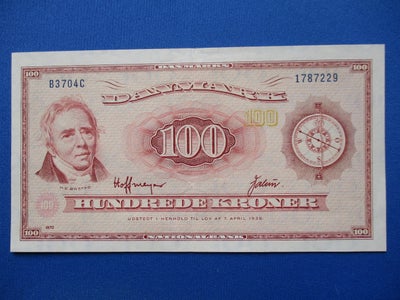 Danmark, sedler, 100 kr, 1970, 100 kr seddel 1970 