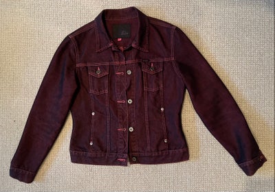 Jakke, str. findes i flere str., Guess,  Dark pink, Vintage denim jacket fra Guess i meget pæn stand