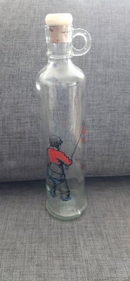 Glas, Flaske, Holmegaard, Fin Holmegaard flaske med motiv af Fisker.

50 kr.