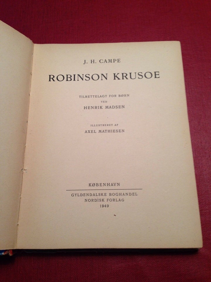 Robinson Krusoe, J. H. Campe, genre: ungdom