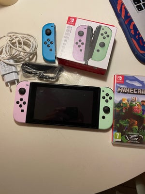 Nintendo Switch, 2019, God, Følger nye joycon med og minecraft spil