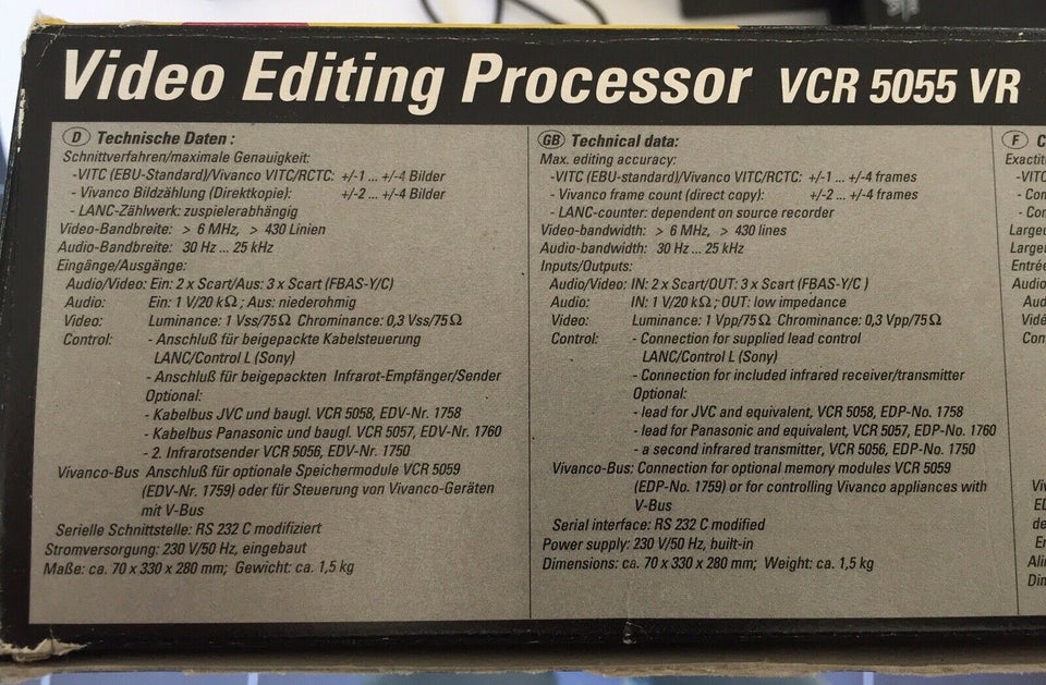 Tilbehør, Andet, Videoredigerings processor - Vivanco