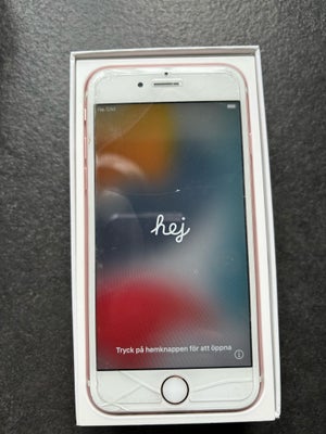 iPhone 6S, 64 GB, pink, Rimelig, God begynder telefon. iPhone 6S i rosegold med 16 covers. Der er li