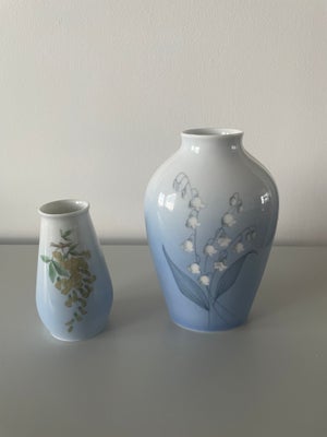 Porcelæn, Vase, Bing & Grøndahl, 
Liljekonval Motiv. Højde 18 cm.
Blomstermotiv. Højde 12 cm.
Perfek