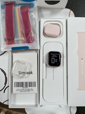 Smartwatch, Apple, Apple Watch s9 GPS + Cell
Rosegold, ubrugt original lyserød rem, 2 ubrugte Velcro