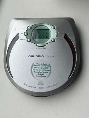 Discman, Grundig, Squixx, God, Sælger denne Discman Grundig Squixx
Benytter 2 aa batterier eller 4.5