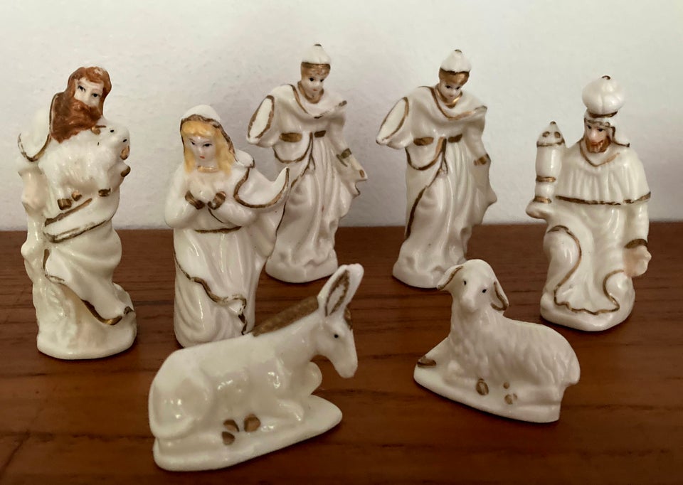 Vintage krybbespil figurer