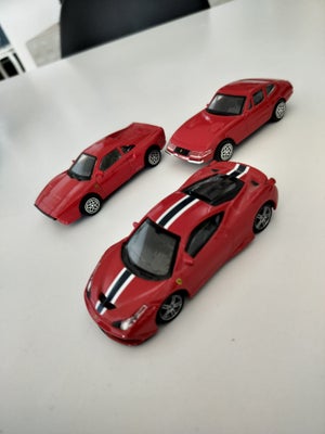 Modelbil Ferrari, skala 1:43, Ferrari 288 GTO - Ferrari 365 Daytona - Ferrari 458 Speciale. Pæn stan
