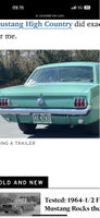 Ford Mustang årg. 1964-1966: Kofanger horn