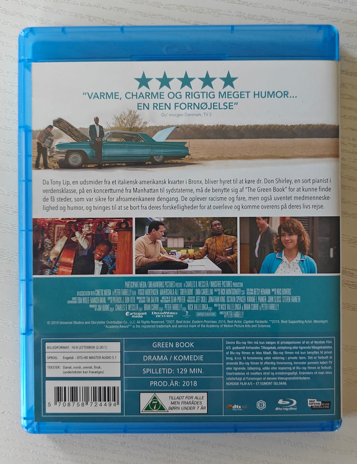 Green Book, instruktør Peter Farrelly, Blu-ray
