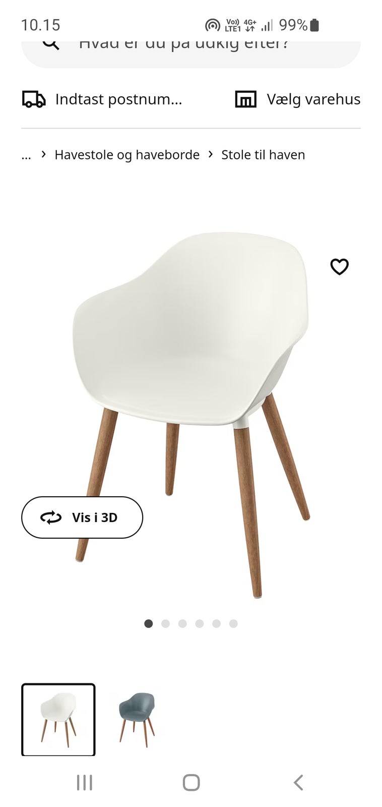 Spisebordsstol, Træ/plast, Ikea
