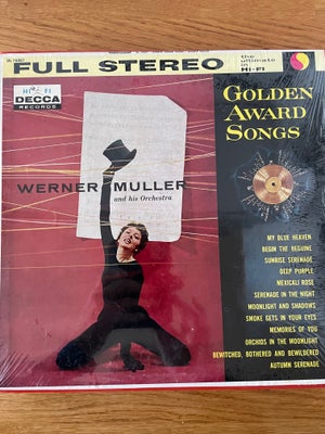 LP, Werner Müller ( 1. Press), Golden Award Songs (1. Press), Jazz, Virkelig velholdt lp uden ridser