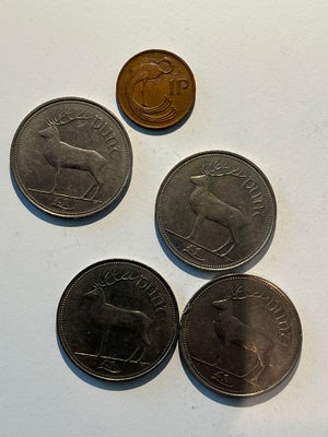 Vesteuropa, mønter, Irland. Mønter 5 stk samlet. 

Sender gerne + fragt. 

Kan hentes i Nykøbing F 
