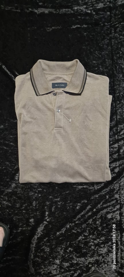 Polo t-shirt, SAND, str. XL