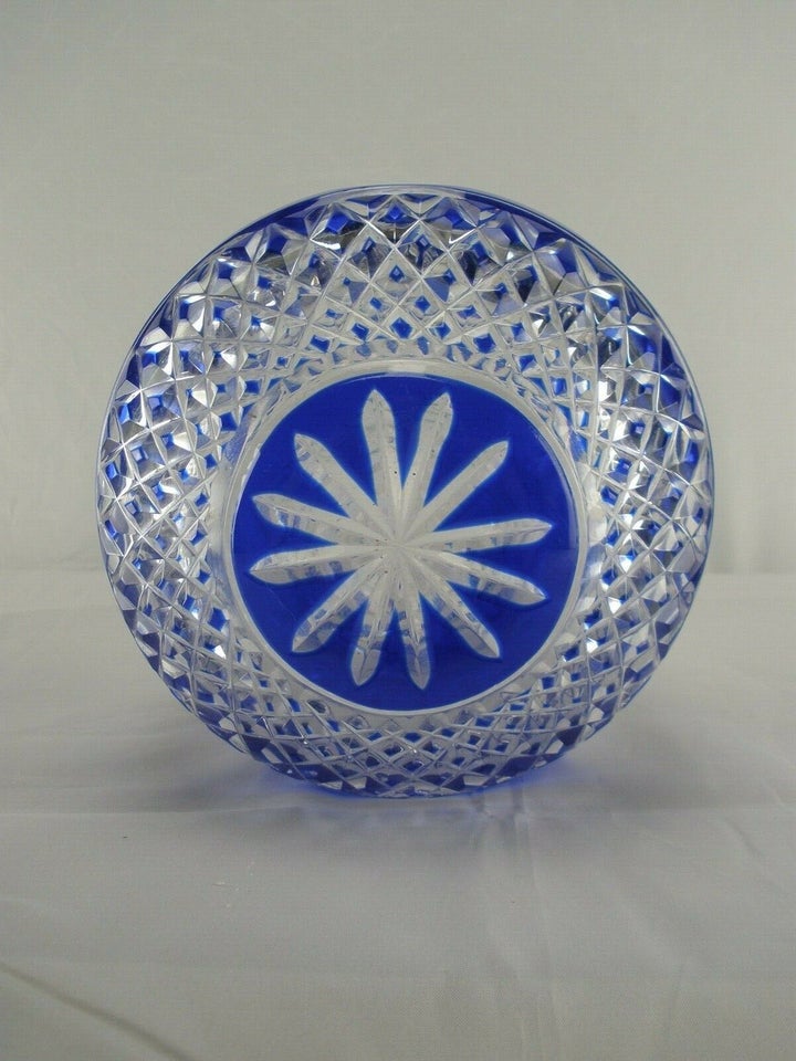 Blå Bøhmisk Krystal Kugle Vase, Nachtmann