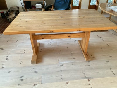 Spisebord, b: 86 l: 150, massivt træ spisebord 86x150 plus eksta klappen på 45 cm