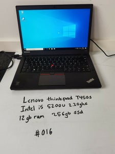 Lenovo Thinkpad T450s intel Core i5 2.20GHZ 8GB 500GB Windows 11 pr64 bit  webcam