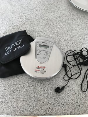 Discman, Denver DMP 365, Perfekt, Denver CD Player  DMP 365 fejler intet er med taske lyden er rigti