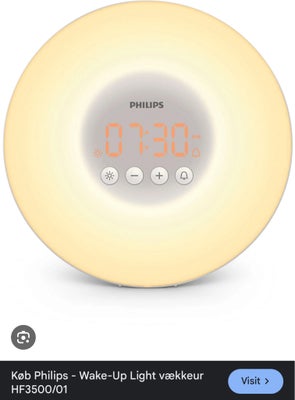 Vægur, Philips, Wake-Up Light vakkeur
HF3500/01
Brugt men virker. 
95kr
??Nørrebros Runddel
Eller Ka