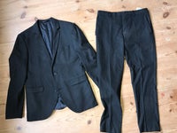 Lækkert sort JACK & JONES jakkesæt, Velholdt, str. S