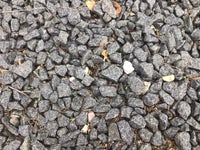 Granitsten, Ca 100 kvm mørkegrå/sorte granitskærver