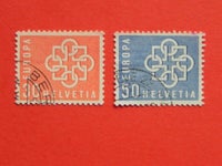 Schweiz, stemplet, Europamærker - AFA 679-680.
