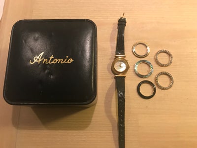 Dameur, andet mærke, Vintage dame armbåndsur, "Antonio" fra Japan Movt (Japan Movement). 23K gold pl