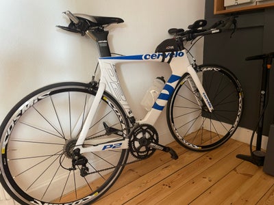 Triatloncykel, Cervélo P2, 54 cm stel, Super velholdt Cervélo P2 med fuld carbonramme fra 2016. Shim
