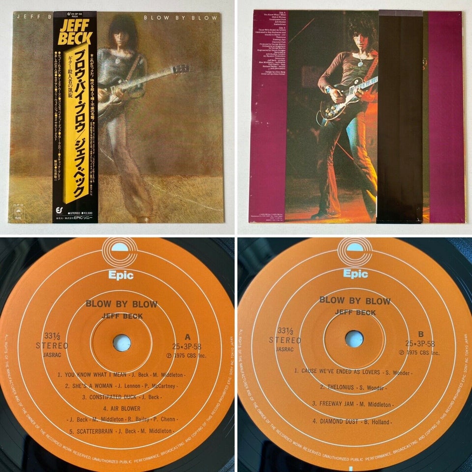 LP, Jeff Beck, 3 JAPANSKE vinyler