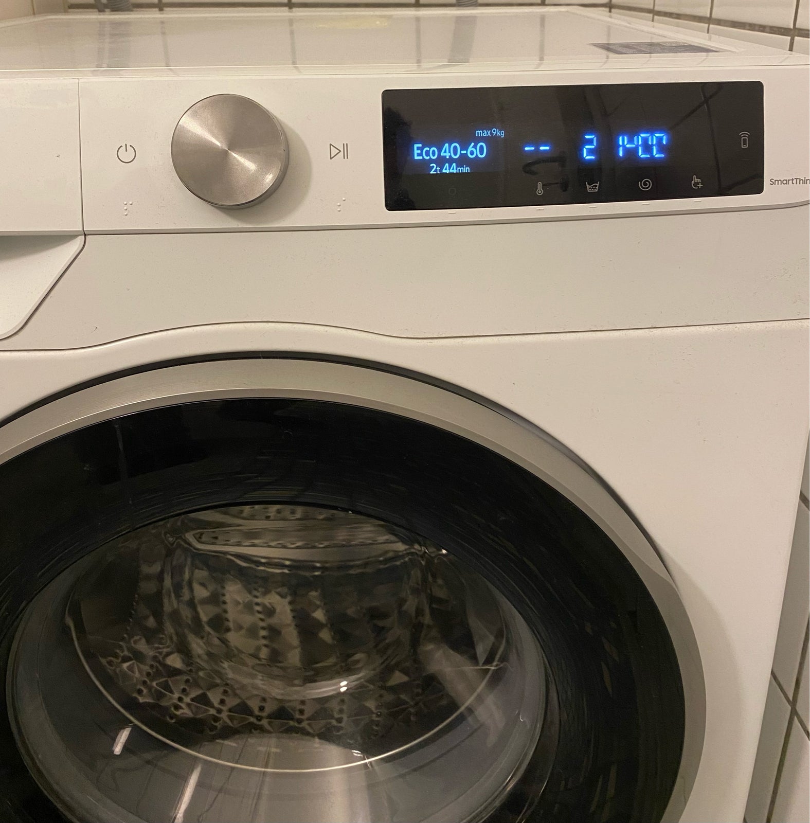 Samsung vaskemaskine, WW90T604CLE, frontbetjent