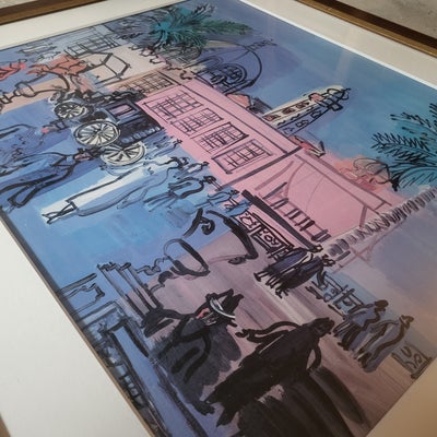 Print, Raoul dufy, Print af den franske kunstners promenade maleri.