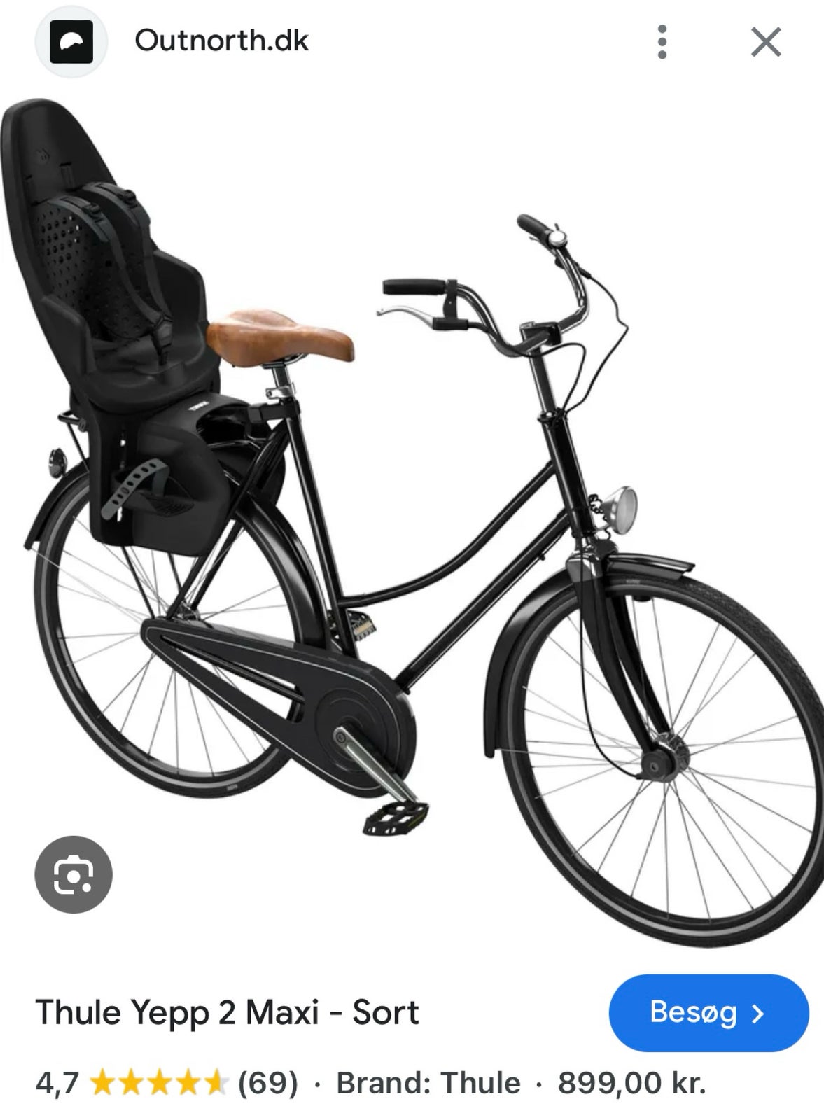 Cykelstol, op til 22 kg , Yepp Thule Yepp 2 Maxi