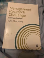 Management Research Challenge Paperback – 19 Jun. , Lynn