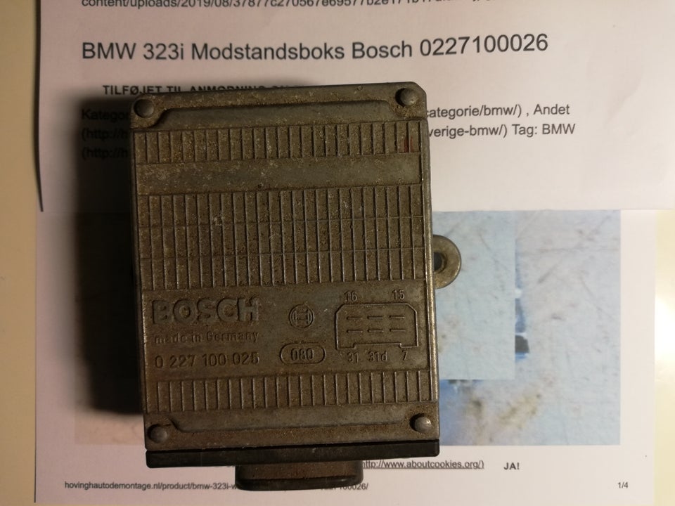 BMW E21.Tændingsmondul. , Bosch 0227100026.