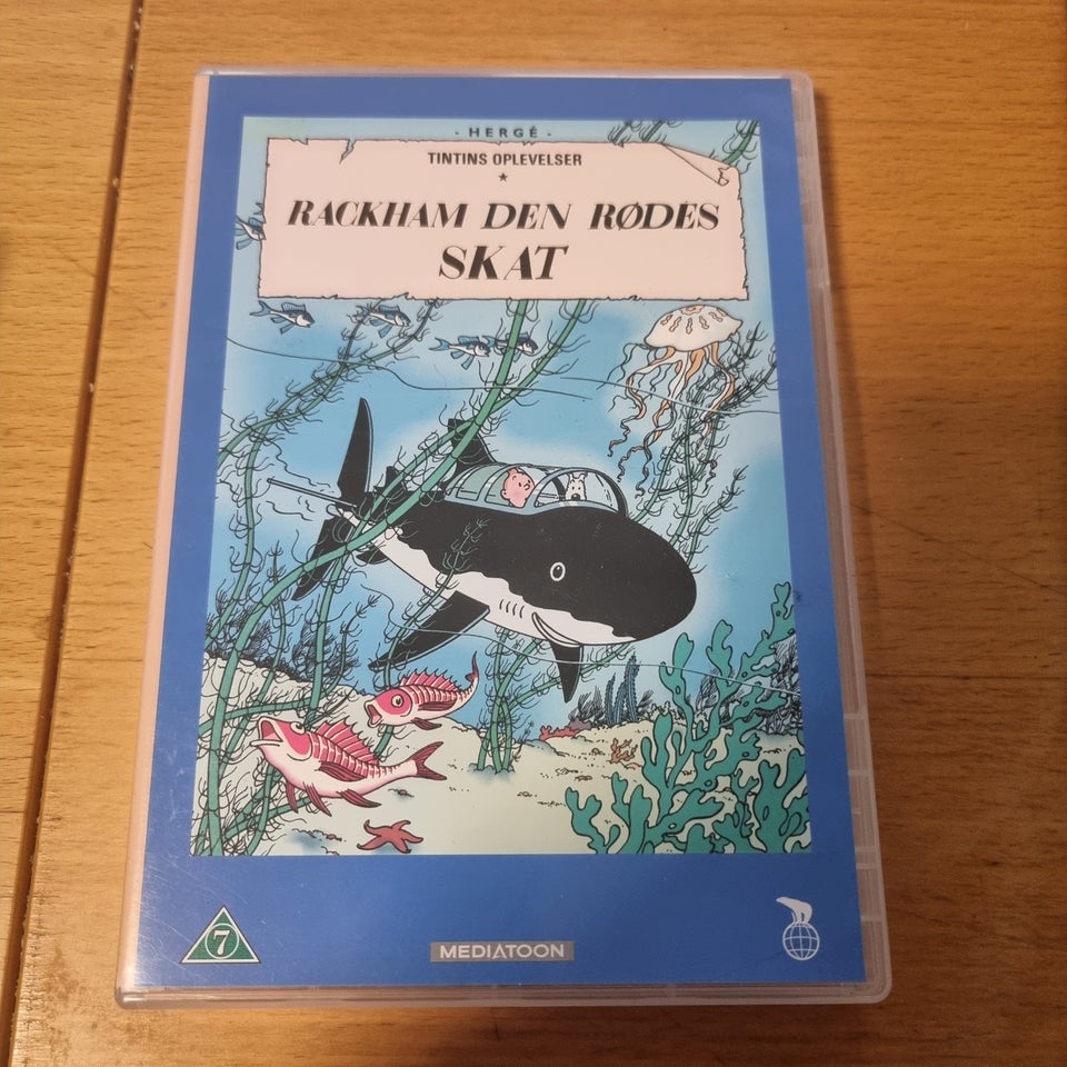 Tintin Rackham Den Rødes Skat, DVD, tegnefilm