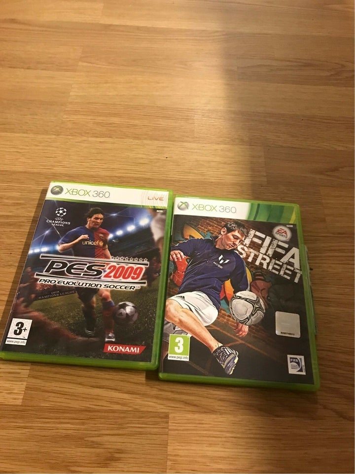 Pes 2009 og FIFA Streets , Xbox 360, sport