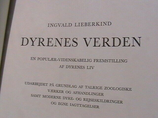 Dyrenes Verden, Ingvar Liberkind, Bogsamling