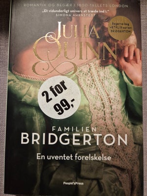 Familien Bridgerton- En uventet forelskelse, Julia Quinn, genre: romantik, 2. bind i serien Familien