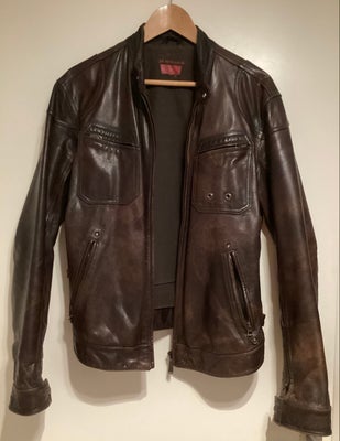 Læderjakke, str. M, Levi’s,  Brun,  Læder,  God men brugt, Vintage (80’s - 90’s) Levi’s Red Tab læde