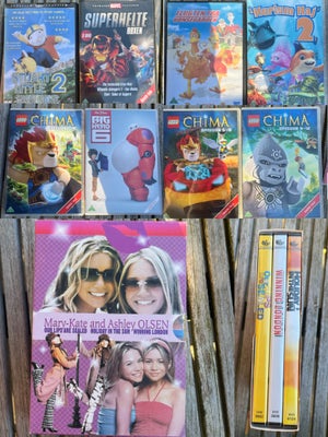 Mange forskellige!, DVD, familiefilm, 76 enkle dvd’er: forskellige titler 

Og

4 VHS bånd:
- Buzz L