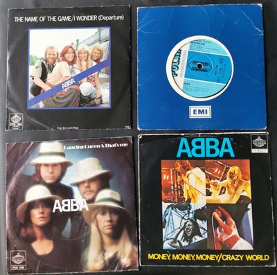 Single, ABBA, 4 singler, Pop, Fire singler i flot stand, mindst VG+/VG+

Kan købes sammen (125kr) el
