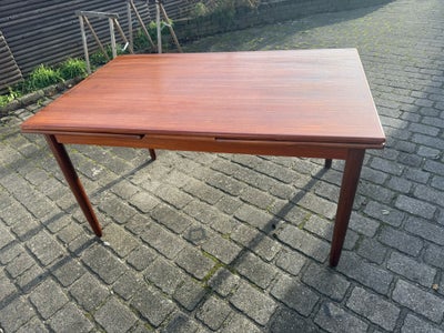 Spisebord, Teaktræ, Dansk, b: 90 l: 145, Retro teaktræ spisebord med hollandsk udtrække.
Borde thar 