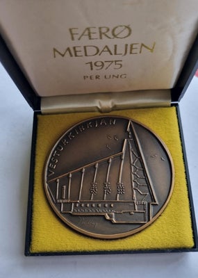 Danmark, mønter, Anders Nyborg medalje fra serien Nordiske Kunstmedaljer "Færøerne 1975" 