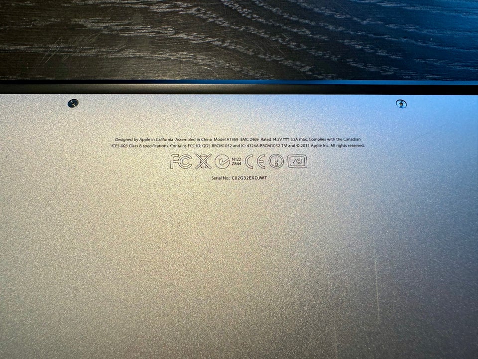 MacBook Air, MacBook Air "Core i5" 1.7 13" (Mid-2011), 1,7