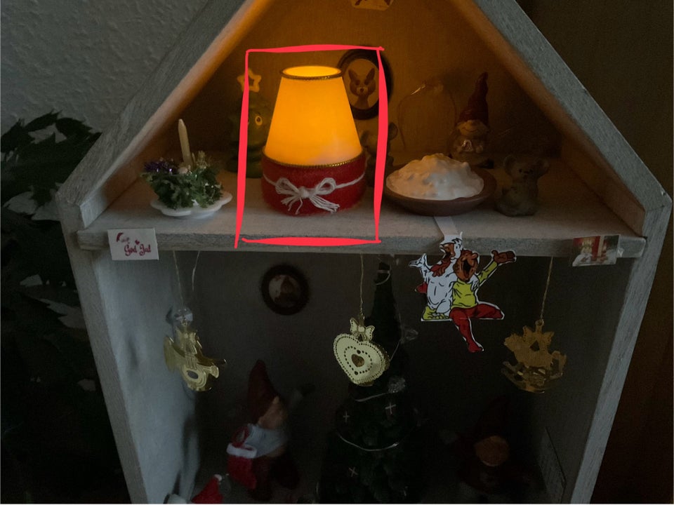 Dukkehus-møbler, Juletid lampe. Solgt